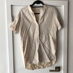 Wilfred Cream Semi Button Up top